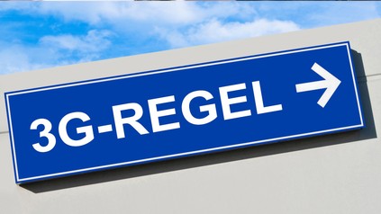 Schild mit der Aufschrift "3G-Regel"