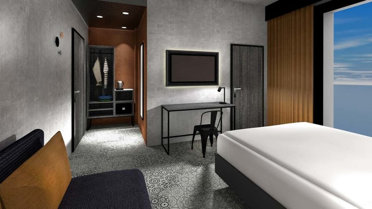 Rendering eines Zimmers im Ibis Friedrichshafen