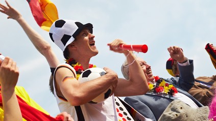 Fußball Fans in Partystimmung