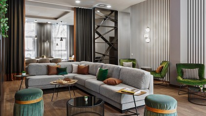 Der neue Loungebereich des Residence Inn München City Ost