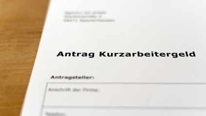 Ein Antragsformular für Kurzarbeitergeld